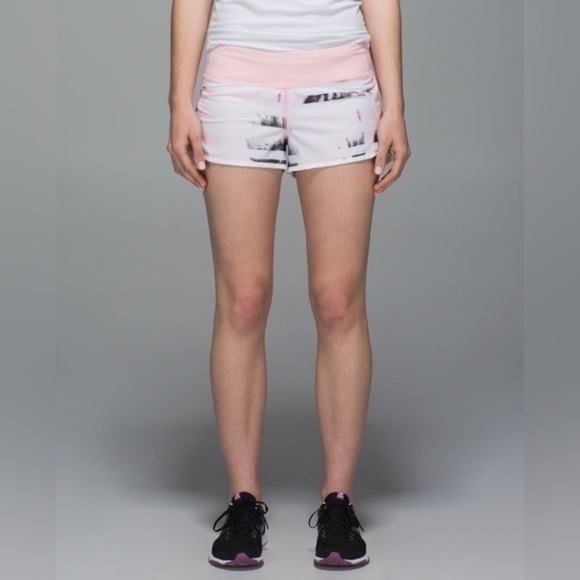 Lululemon Run Speed Short way Stretch Sunset Stripe Blush - Picture 4 of 12